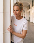 Moin-Tschüss Stick T-Shirt Weiß