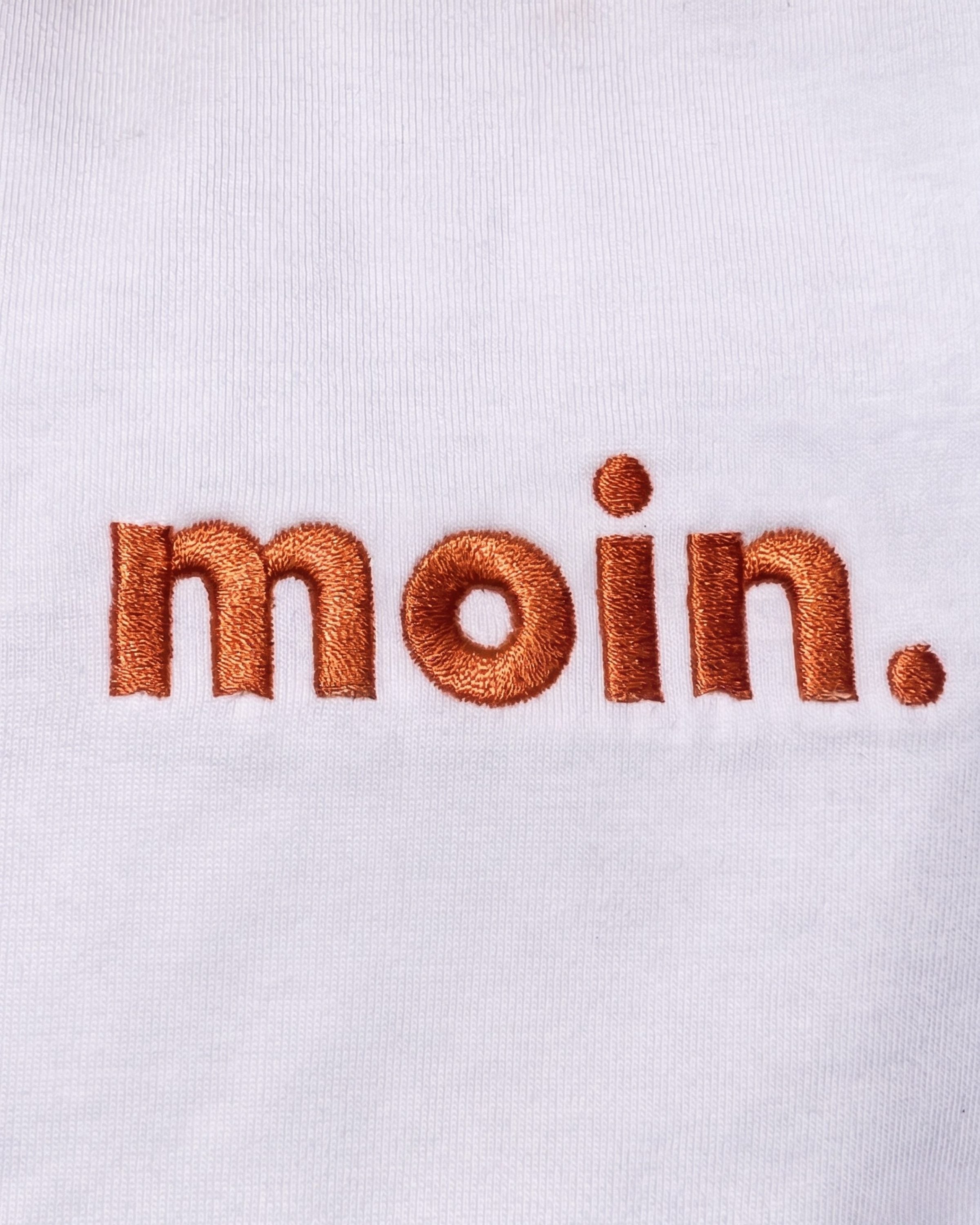 Moin-Tschüss Stick T-Shirt Weiß