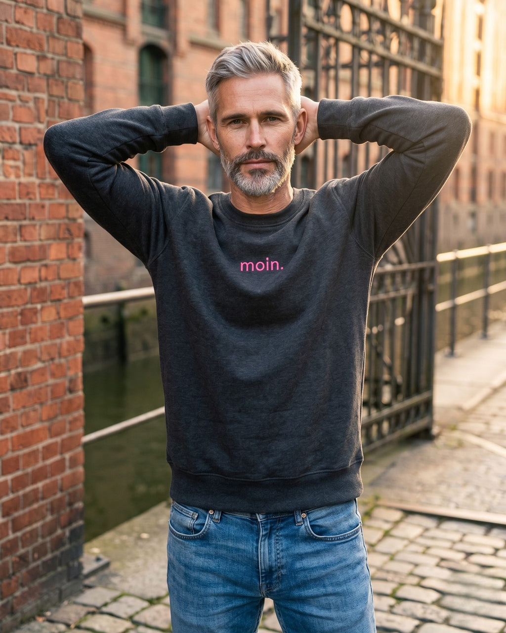 Moin-Tschüss Sweater Volcano Grey