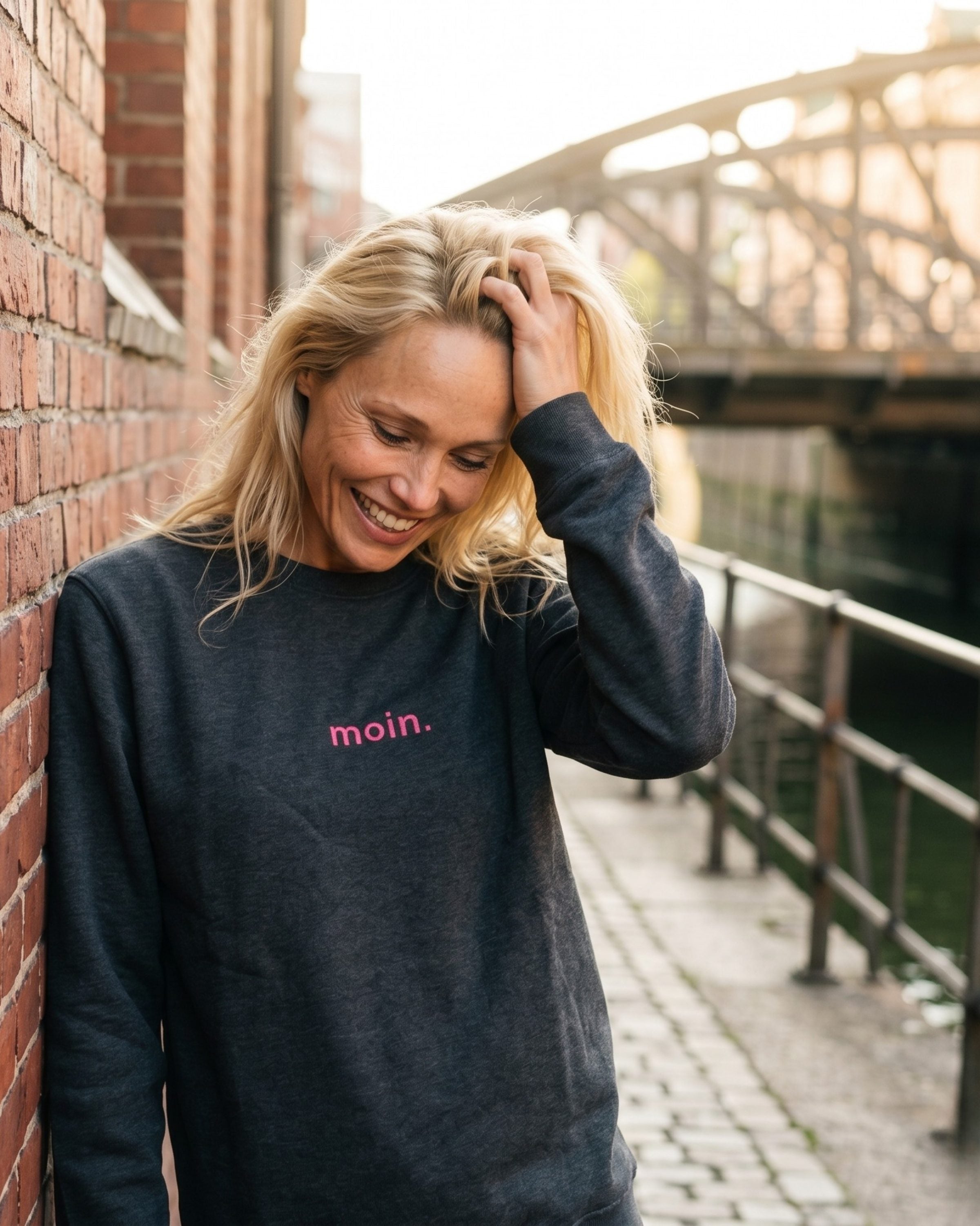Moin-Tschüss Sweater Volcano Grey