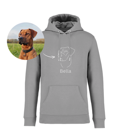 Personalisierter Kaputzenpullover/Hoodie mit Fotodruck | Partner | Outline | Line Art Foto |Souvenir  Geschenk | Jahrestag | Mitbringsel