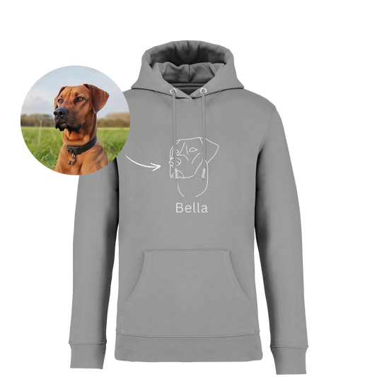 Personalisierter Kaputzenpullover/Hoodie mit Fotodruck | Partner | Outline | Line Art Foto |Souvenir  Geschenk | Jahrestag | Mitbringsel