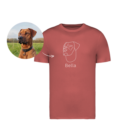 Personalisiertes T-Shirt mit Fotodruck | Partner | Outline | Line Art Foto |Souvenir | Andenken | Geburtstagsgeschenk | Jahrestag | Mitbringsel