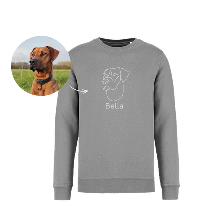 Personalisierter Pullover/Sweatshirt mit Fotodruck | Partner | Outline | Line Art Foto |Souvenir | Andenken | Geschenk | Jahrestag | Mitbringsel