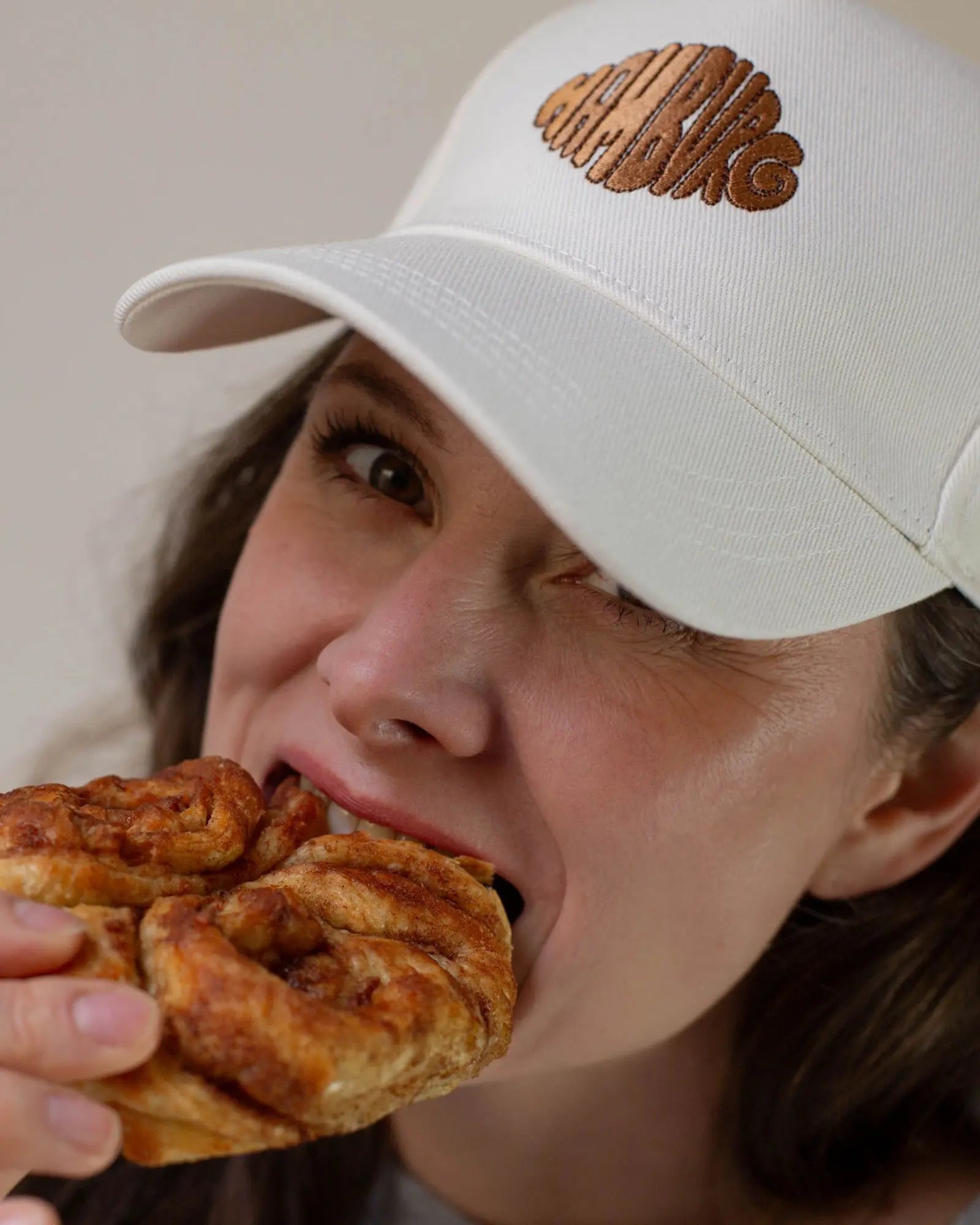 Franzbrötchen Cap weiß