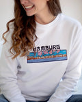 Hamburg Blüte Sweater weiß