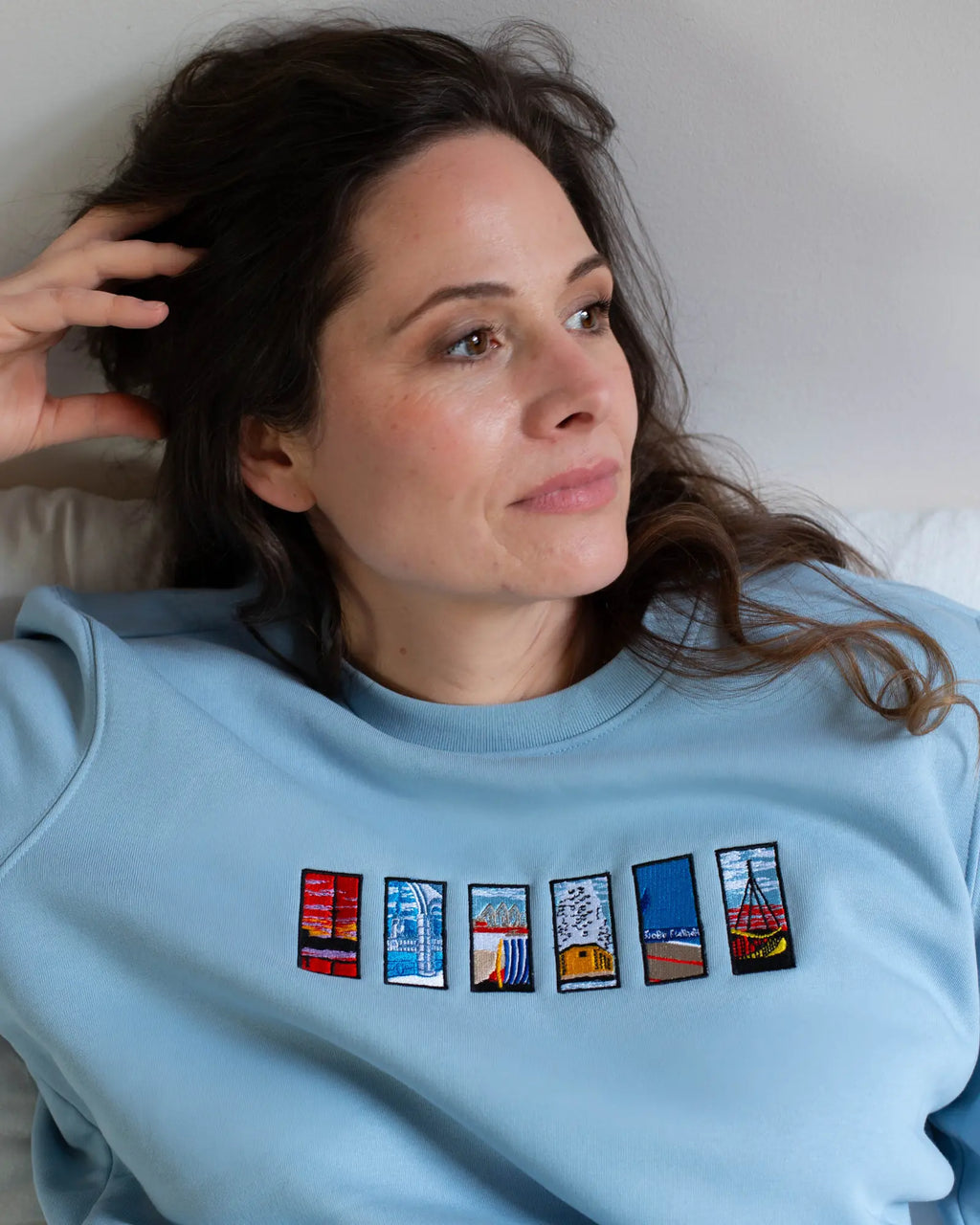 Hamburg Tiles Sweater Aquamarine