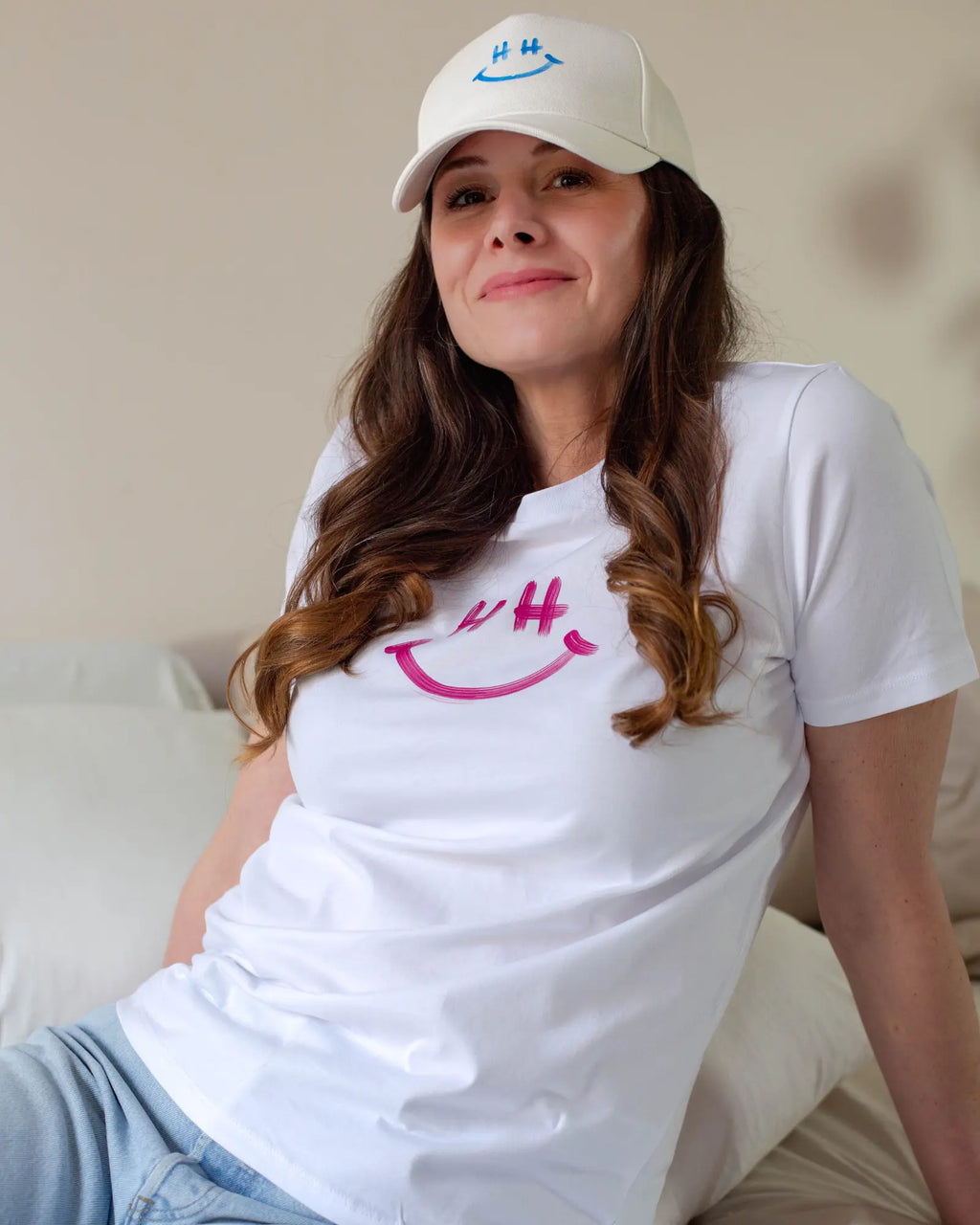 Smile T-Shirt weiß