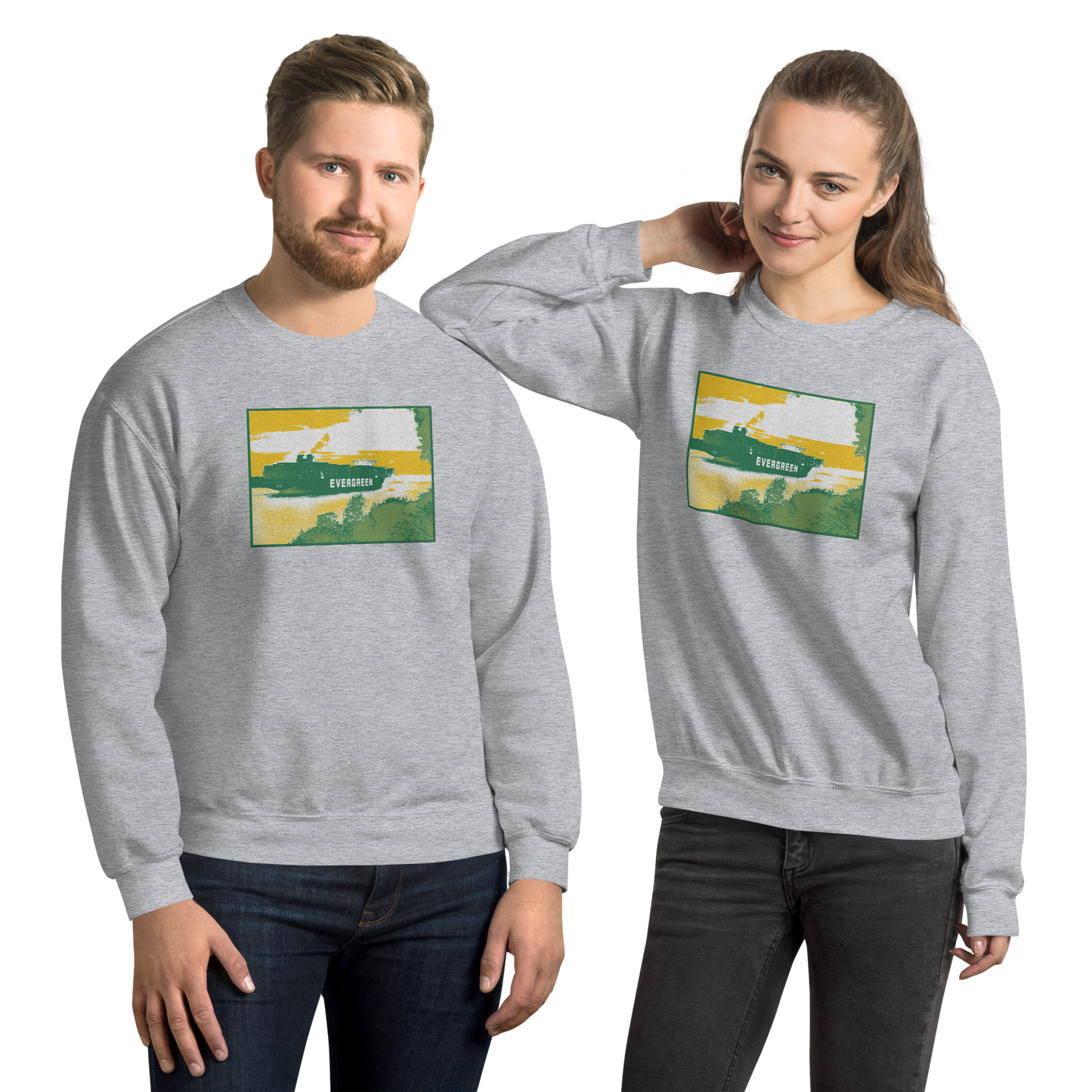 Evergreen Unisex-Pullover mit gesticktem Motiv