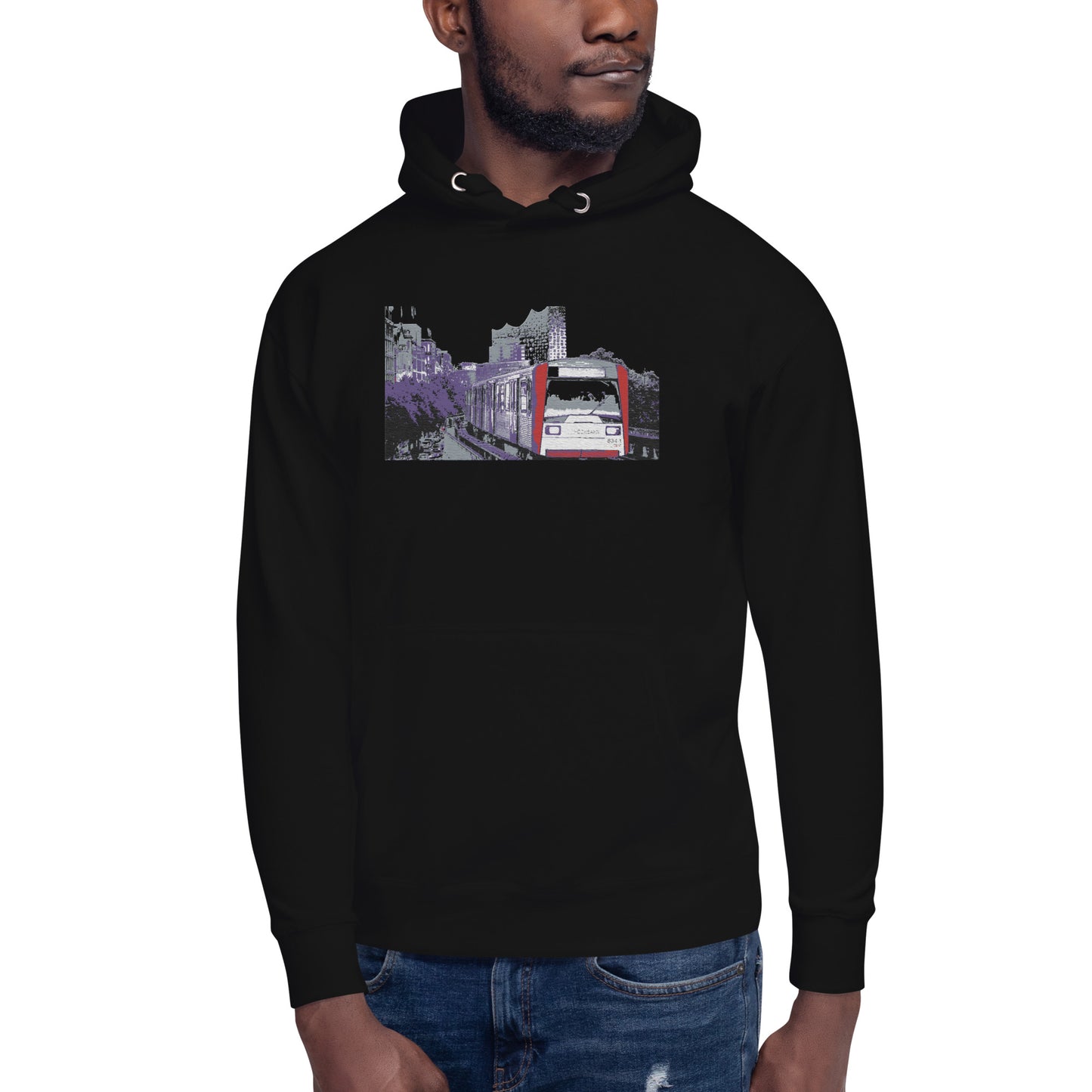 Urban Symphony Unisex-Kapuzenpullover mit gesticktem Motiv