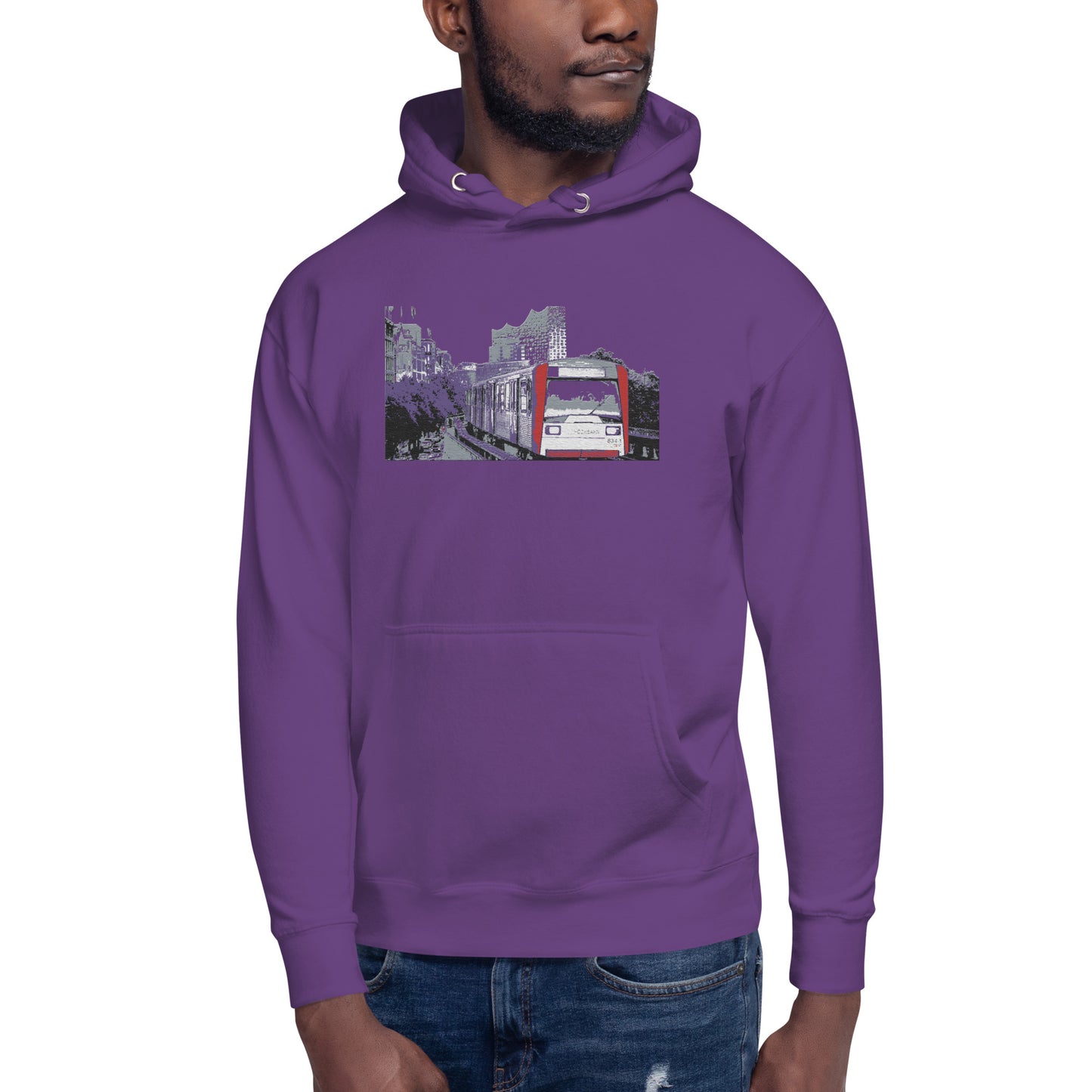 Urban Symphony Unisex-Kapuzenpullover mit gesticktem Motiv